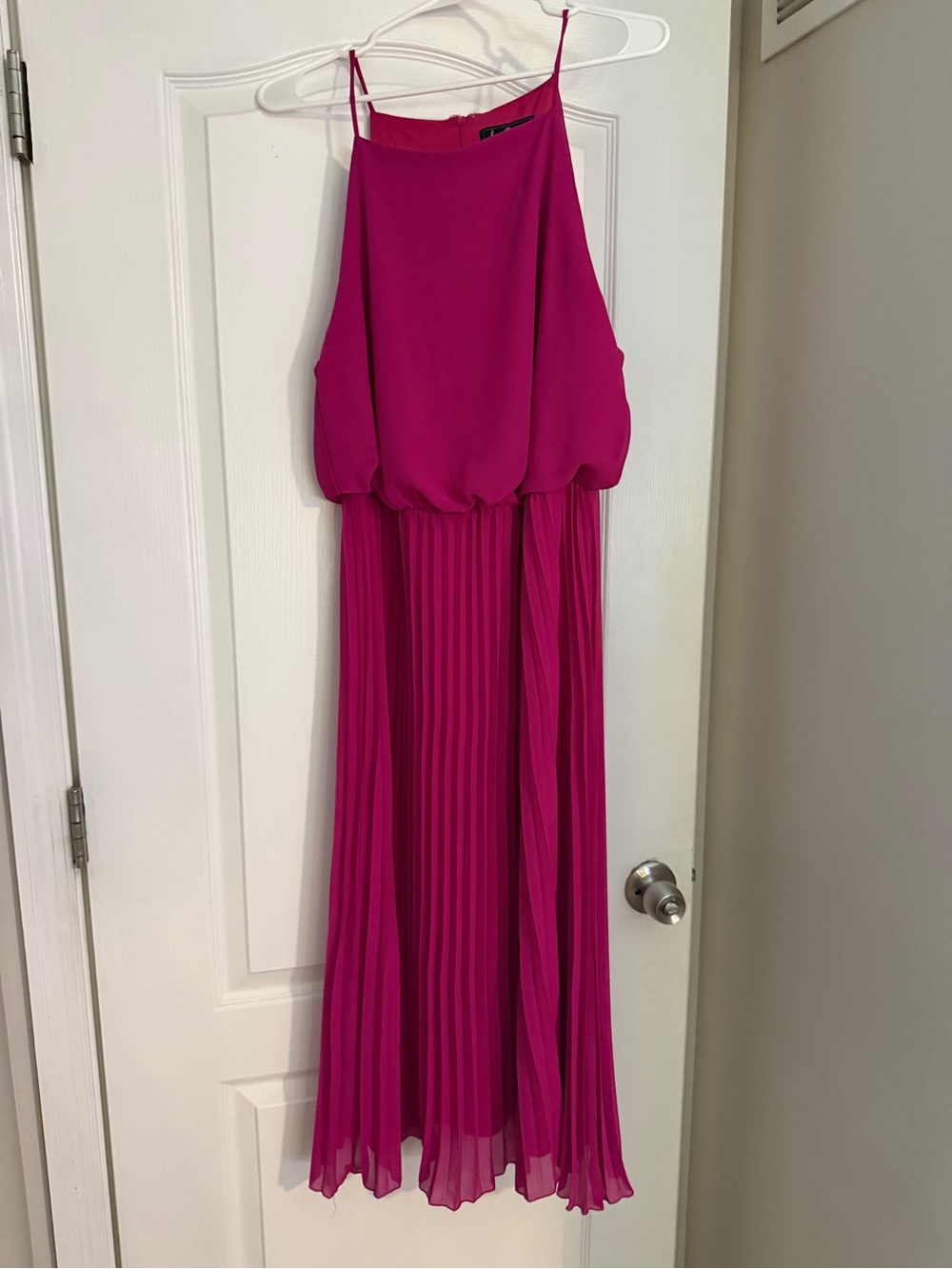 Sam Edelman Fuchsia Pleated Midi Dress